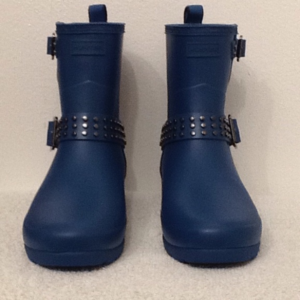 Hunter refined stud biker rain boots - Picture 2 of 3